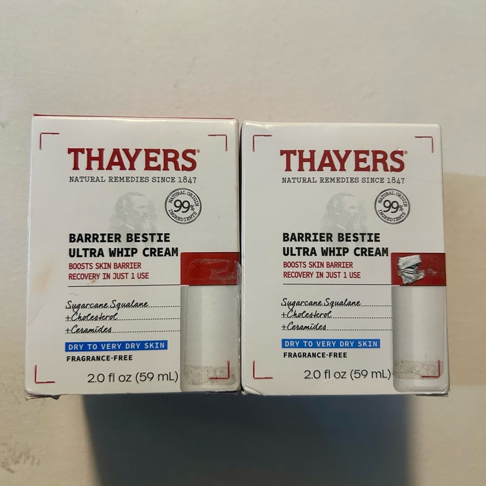 2x New Thayers Barrier Bestie Ultra Whip Cream